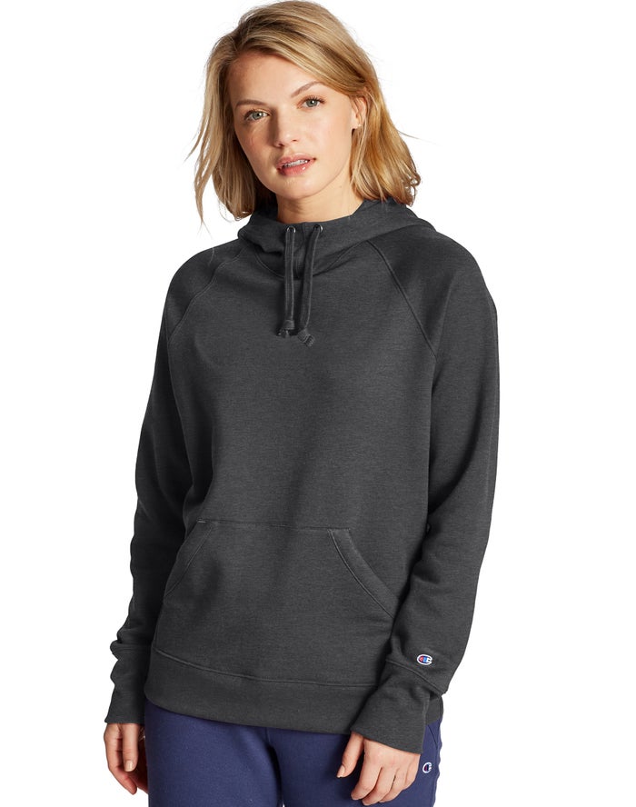 Champion Womens Hoodie NZ - Powerblend Dark Grey ( 5793-HQXKS )